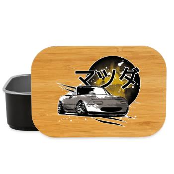 Japanese car Miata Mx5 - Lunch Box - black - Front