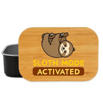 Sloth Mode Activated - Boîte à goûter - noir - Devant