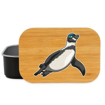 Pinguin Schwimmen Schwimmbrille Sommer - Lunch Box - Schwarz - Vorne