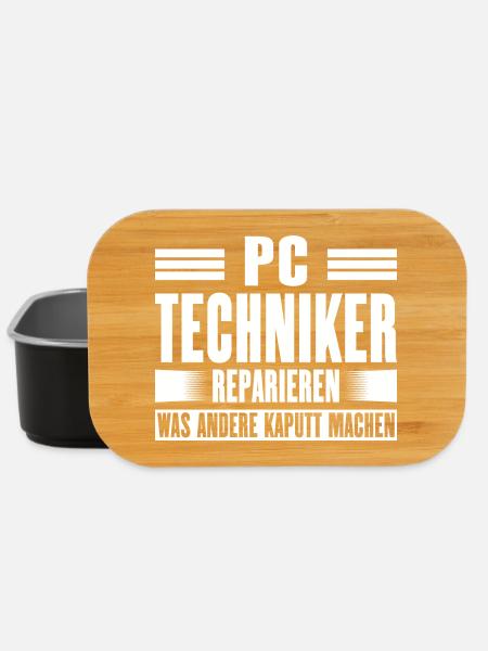 Servicetechniker Support Lösung Spruch Service PC - Lunch Box - Schwarz