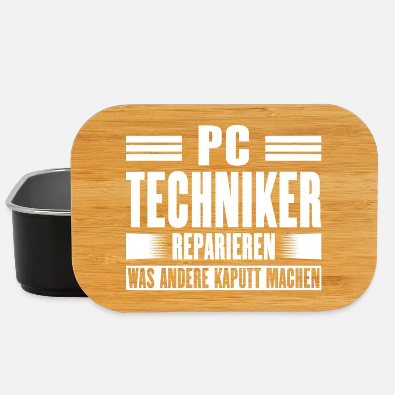 Servicetechniker Support Lösung Spruch Service PC - Lunch Box - Schwarz