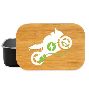  Elektrisches Motorrad Design - Lunch Box - Schwarz - Vorne