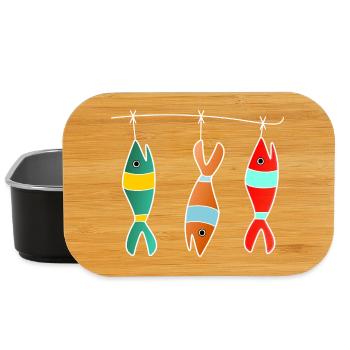 SARDINE. FISCH. APRILSCHERZ. OSTERN. MEER - Lunch Box - Schwarz - Vorne