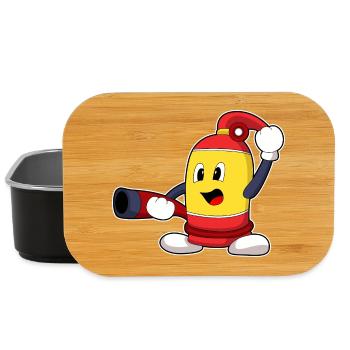 Firefighter Fire Hose Fire Brigade - Lunch Box - black - Front