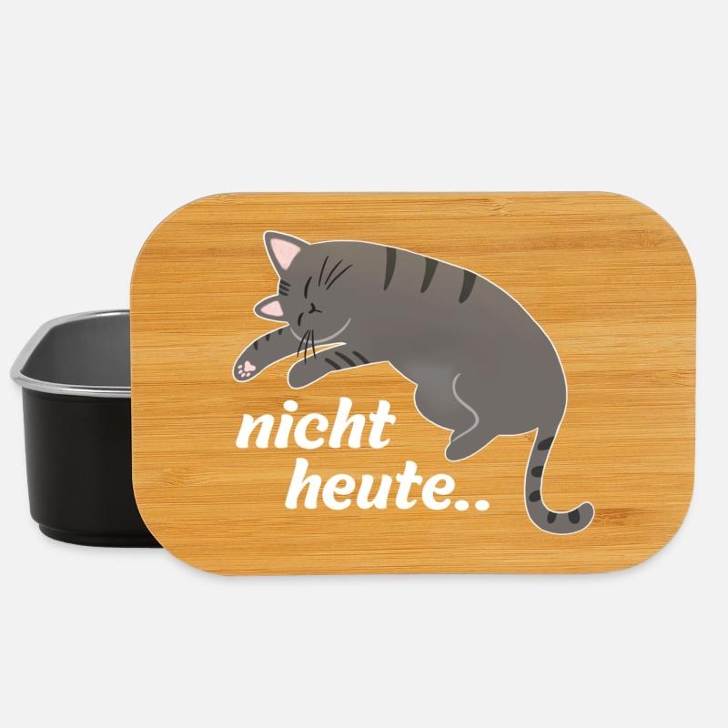 Nicht heute Katze - Lunch Box - Schwarz