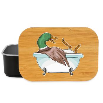 Duck Bathing Bathtub - Lunch Box - black - Front