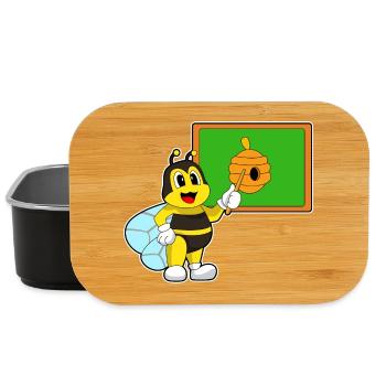 École du professeur d’abeilles pointant des bâtons - Boîte à goûter - noir - Devant