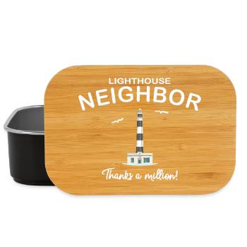 Thank you neighbor, neighbor, lighthouse in Menorca - Lunch Box - black - Front