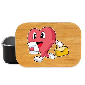 Herz Sekretärin Handtasche Büro - Lunch Box - Schwarz - Vorne