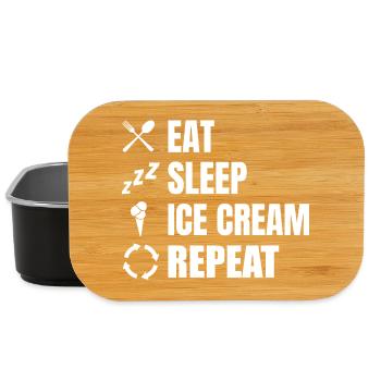 Manger de la crème glacée Sleep Répéter - Boîte à goûter - noir - Devant