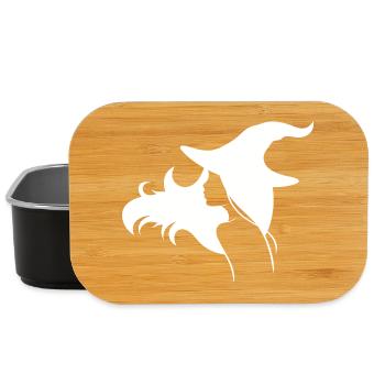 Witch with loose hair and a hat - Lunch Box - black - Front