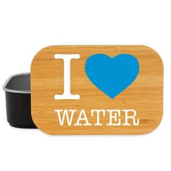 I LOVE WATER Wasser - Lunch Box - black - Front
