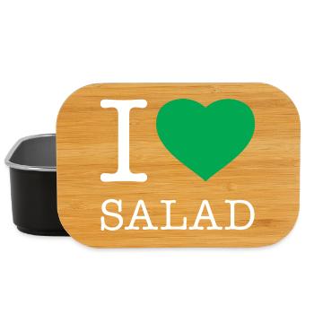 J’ADORE LA SALADE - Boîte à goûter - noir - Devant