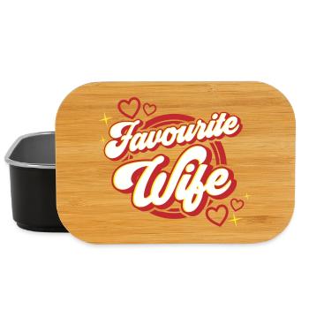 Favourite Wife | Colors changeable - Lunch Box - black - Front