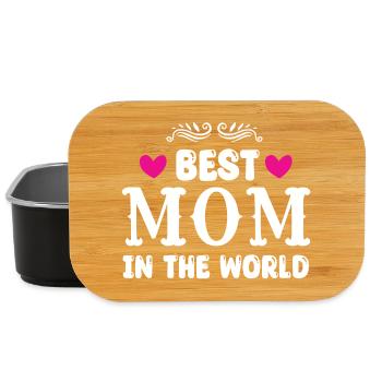 Best Mom in the World - Lunch Box - black - Front