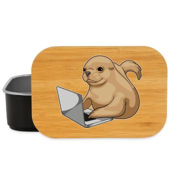 Seehund Laptop - Lunch Box - Schwarz - Vorne
