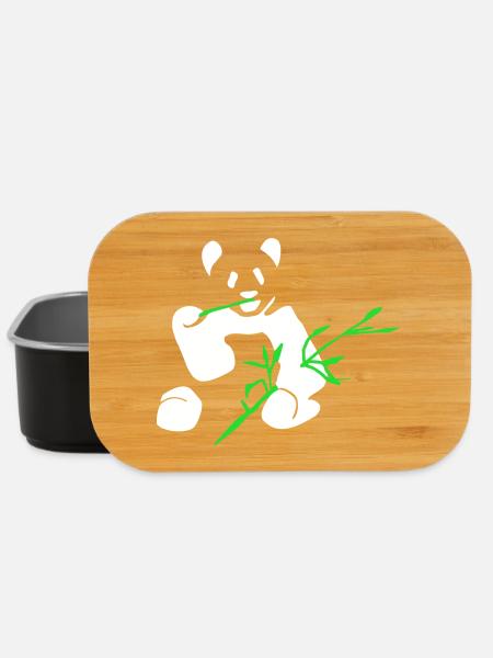 Panda with bamboo - Lunch Box - black