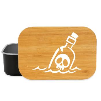 White Skull in a Bottle - Lunch Box - black - Front
