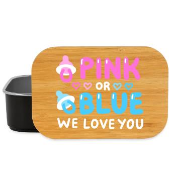 Gender Reveal Party Pink oder Blau - Lunch Box - Schwarz - Vorne