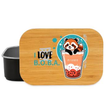 i love Boba - Lunch Box - black - Front