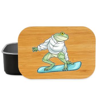 Frosch Snowboarder Snowboard - Lunch Box - Schwarz - Vorne