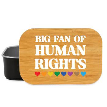 Mois de la fierté LGBTQ - Grand fan des droits de l’homme - Boîte à goûter - noir - Devant