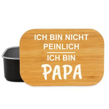 Daddy, teenager, I'm not embarrassed, I'm daddy - Lunch Box - black - Front