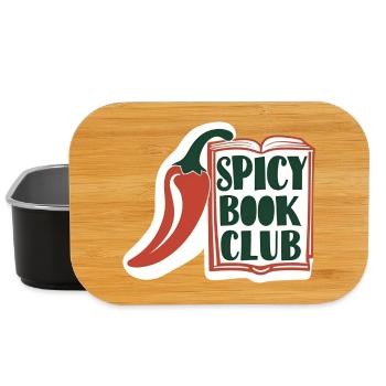 Spicy Book Club – Buch & Chili Design - Lunch Box - Schwarz - Vorne
