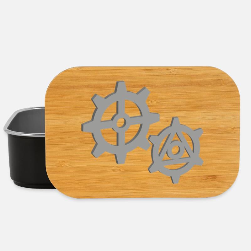3D-Zahnräder - Lunch Box - Schwarz