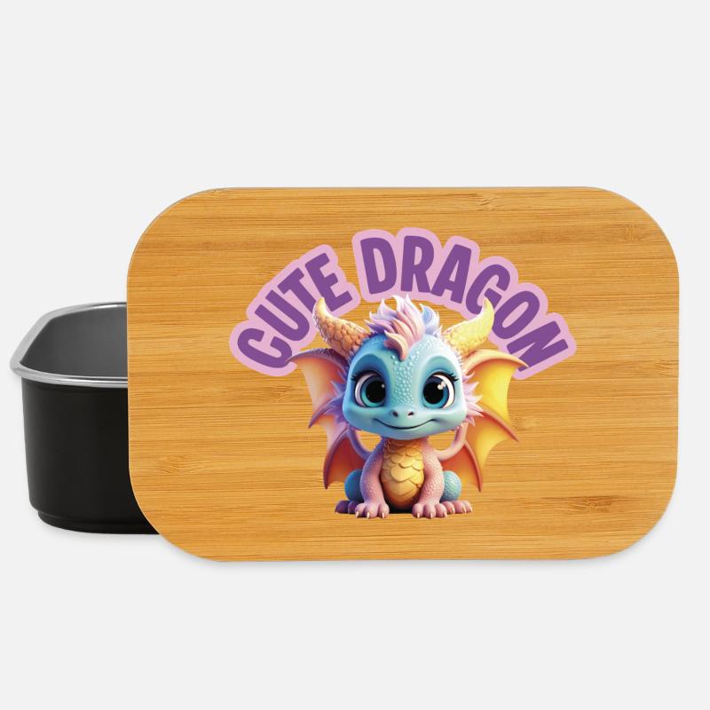 Cute Dragon - Lunch Box - black