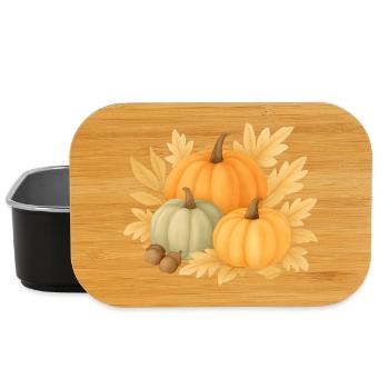  Herbstliche Kürbisse - Lunch Box - Schwarz - Vorne