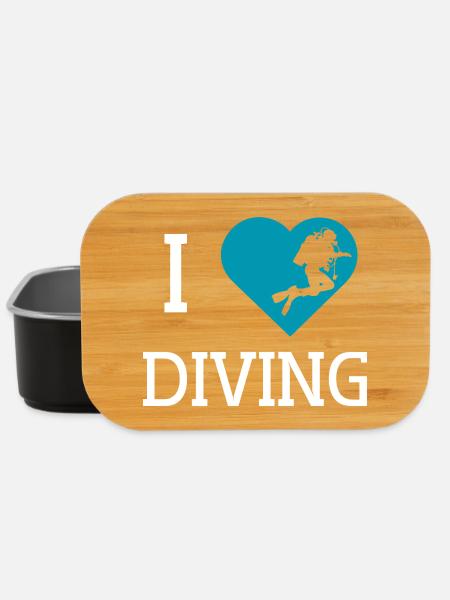 I love Diving T-Shirt - Lunch Box - black
