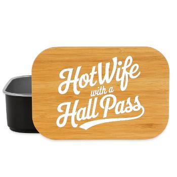 Hot Wife Hall Pass Typografie - Lunch Box - Schwarz - Vorne