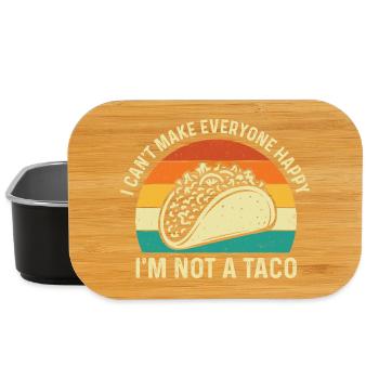 Ich kann nicht alle glücklich machen Ich bin kein Taco - Lunch Box - Schwarz - Vorne