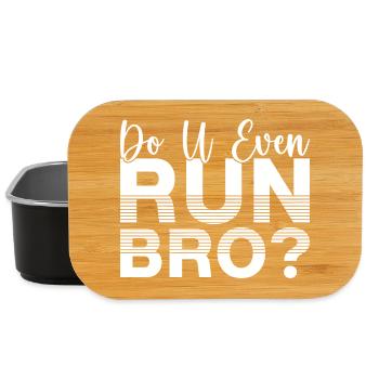 Marathon Runner Do U Even Run Bro Running Gift - Boîte à goûter - noir - Devant