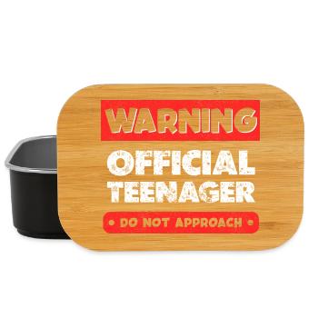 Avertissement Adolescent officiel - Boîte à goûter - noir - Devant