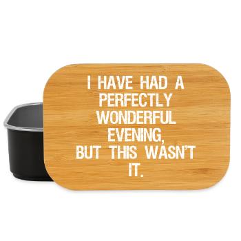 I have had a perfectly wonderful evening but this - Lunch Box - black - Front