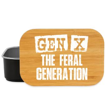 Gen X La génération sauvage Citation drôle rétro - Boîte à goûter - noir - Devant