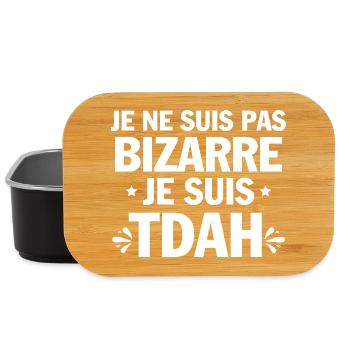 Je suis TDAH Humour et Hyperactivité - Boîte à goûter - noir - Devant