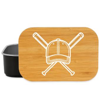 Baseball Illustration Baseballplayer - Lunch Box - black - Front
