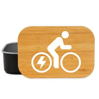 E-bike, e-biker, bike tour - Lunch Box - black - Front