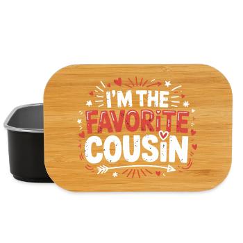 I'm the favorite cousin - Lunch Box - black - Front