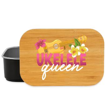 Hawaiian Ukulele Uke Queen Ukulele - Lunch Box - Schwarz - Vorne