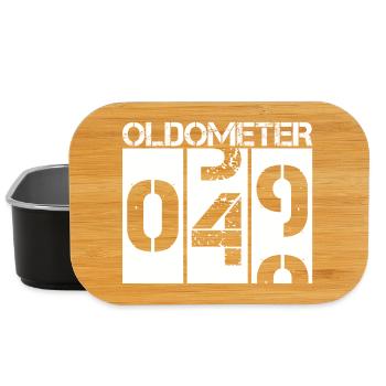 Oldometer 49 to 50 Funny 50th Birthday Art - Lunch Box - black - Front