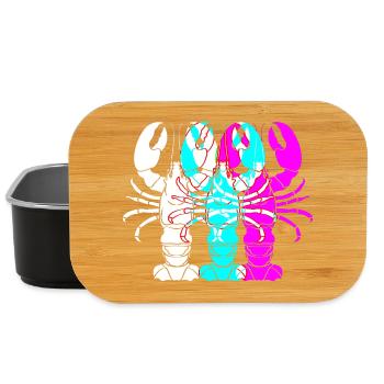 Languste Meeresfrüchte Lobster Hummer - Lunch Box - Schwarz - Vorne
