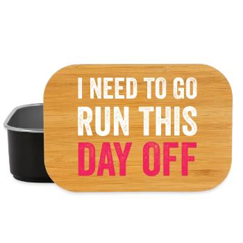 I Need To Go Run This Day Off - Lunch Box - black - Front
