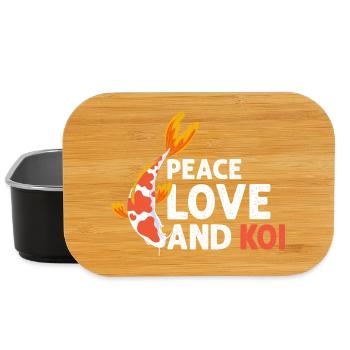 Zen Vibes and Koi Passion Calm Pond Lifestyle - Lunch Box - Schwarz - Vorne