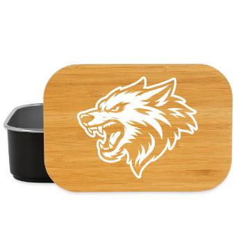 Tête de loup - Boîte à goûter - noir - Devant