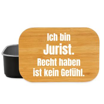 Ich bin Jurist – Recht haben - Lunch Box - Schwarz - Vorne