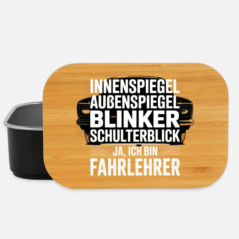 Fahrlehrer Spruch Schulterblick - Lunch Box - Schwarz